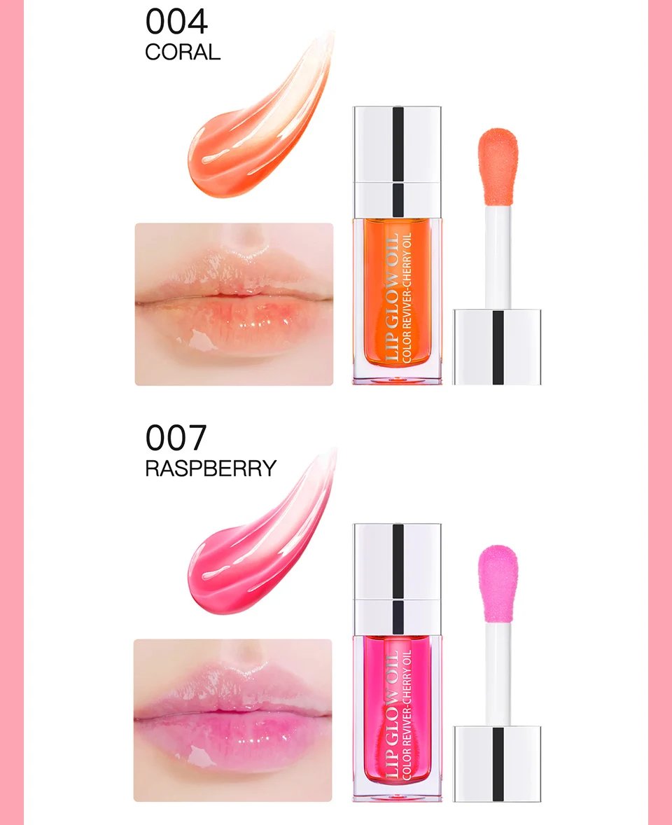 6ml Crystal Jelly Moisturizing Lip Oil Plumping Safety Lip Gloss Makeup Sexy Plump Hydrating Lip Glow Oil Tinted Lip Plumper