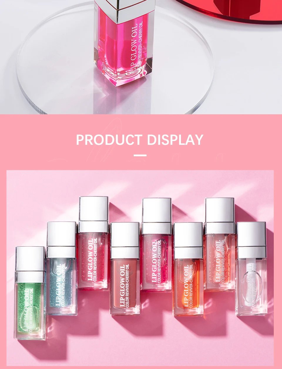 6ml Crystal Jelly Moisturizing Lip Oil Plumping Safety Lip Gloss Makeup Sexy Plump Hydrating Lip Glow Oil Tinted Lip Plumper