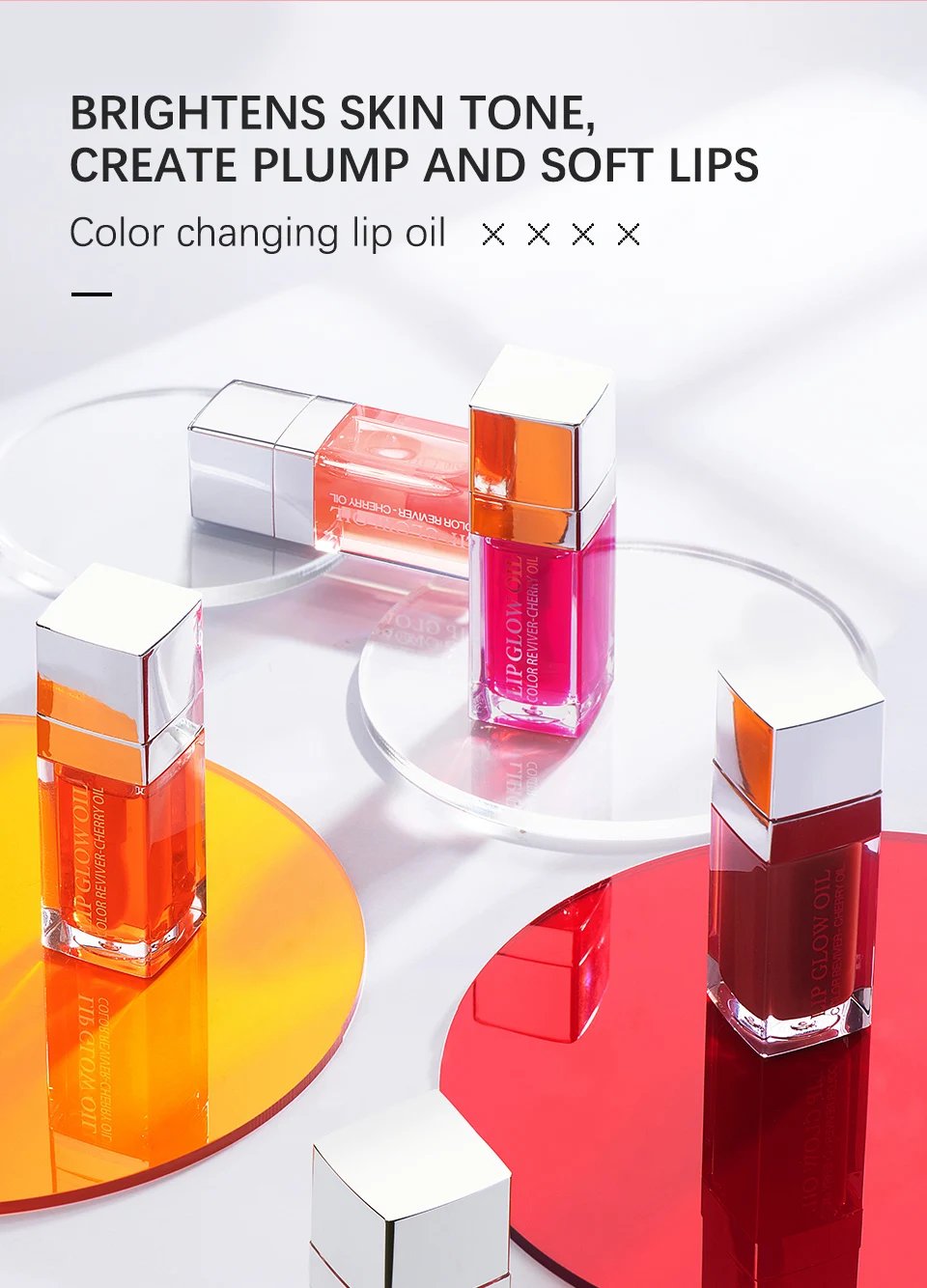 6ml Crystal Jelly Moisturizing Lip Oil Plumping Safety Lip Gloss Makeup Sexy Plump Hydrating Lip Glow Oil Tinted Lip Plumper
