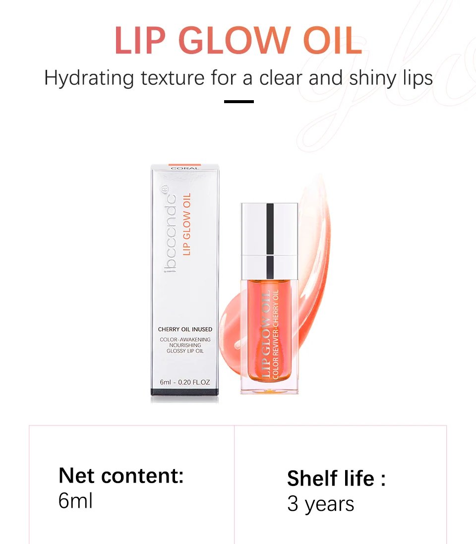 6ml Crystal Jelly Moisturizing Lip Oil Plumping Safety Lip Gloss Makeup Sexy Plump Hydrating Lip Glow Oil Tinted Lip Plumper