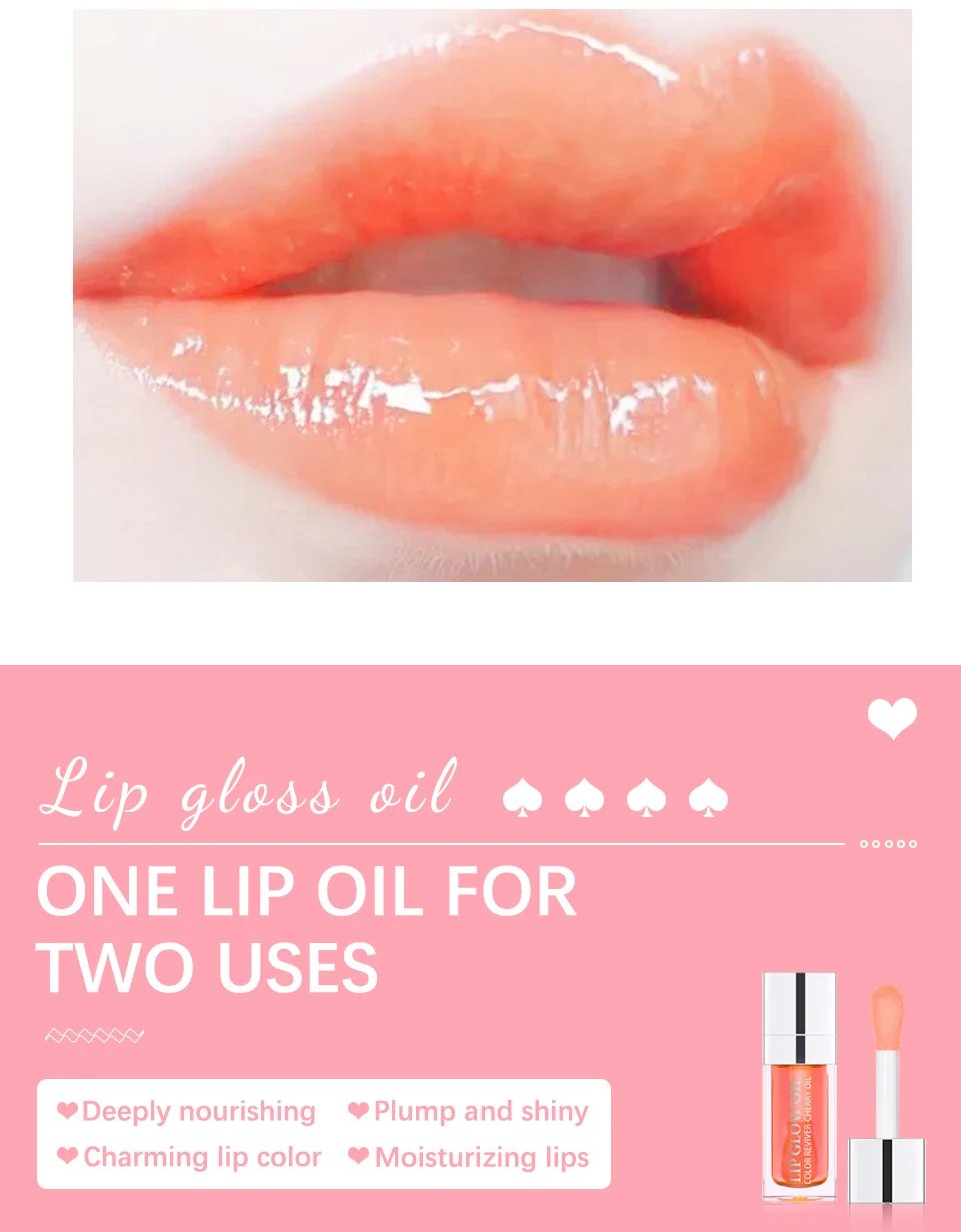 6ml Crystal Jelly Moisturizing Lip Oil Plumping Safety Lip Gloss Makeup Sexy Plump Hydrating Lip Glow Oil Tinted Lip Plumper