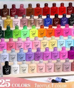 LILYCUTE 7ml Gel Nail Polish Colorful Semi Permanent Shinning Sparkling Nail Gel Varnish Soak Off UV Gel DIY for Base Top Coat