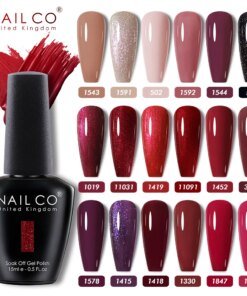 NAILCO 15ml Gel Nail Polish Semi-permanent Hybrid Varnish Black Red Color Gel Polish Nail Art UV Nail Supplies For Professionals