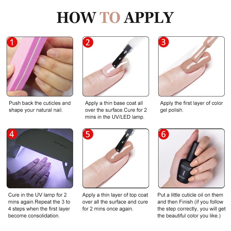 NAILCO 15ml Gel Nail Polish Semi-permanent Hybrid Varnish Black Red Color Gel Polish Nail Art UV Nail Supplies For Professionals NAILCO 15ml Gel Nail Polish Semi-permanent Hybrid Varnish Black Red Color Gel Polish Nail Art UV Nail Supplies For Professionals