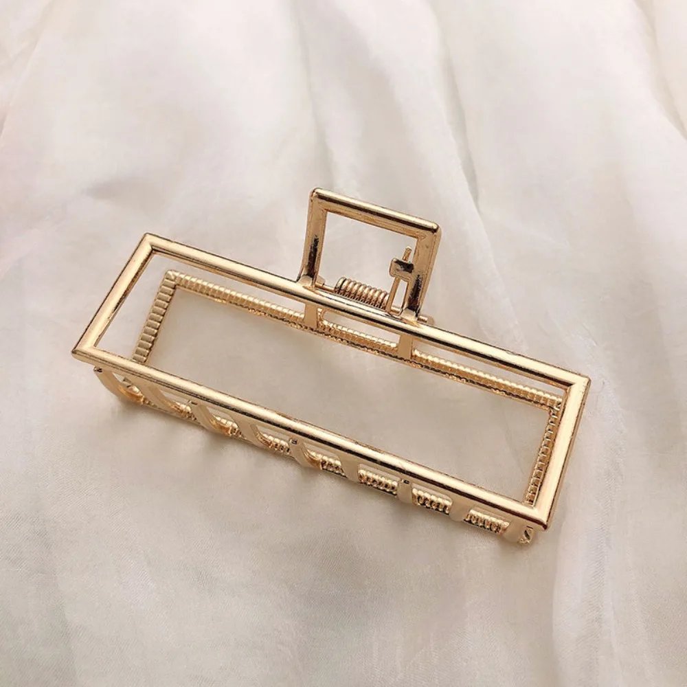 Gold Color Hollow Geometric Hair Clips Metal Hair Claw Cross Hairclip Headband Hairpin Hair Crab Women Hair Fashion Accessories Gold Color Hollow Geometric Hair Clips Metal Hair Claw Cross Hairclip Headband Hairpin Hair Crab Women Hair Fashion Accessories