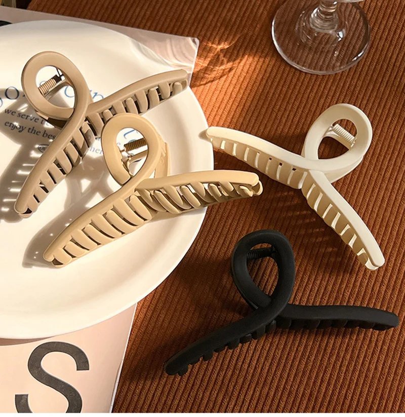 Large Women Hair Clip Cross Matte Hairpin Fashion French Elegant Hairgrips Large Hair Claw Clips Girls Korean Hair Accessories Large Women Hair Clip Cross Matte Hairpin Fashion French Elegant Hairgrips Large Hair Claw Clips Girls Korean Hair Accessories