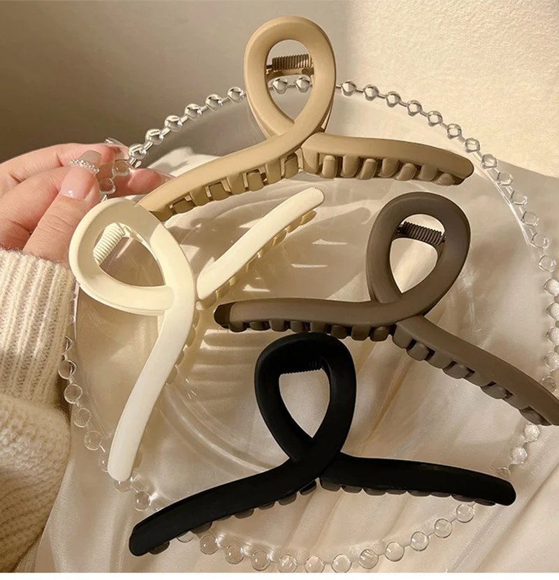 Large Women Hair Clip Cross Matte Hairpin Fashion French Elegant Hairgrips Large Hair Claw Clips Girls Korean Hair Accessories Large Women Hair Clip Cross Matte Hairpin Fashion French Elegant Hairgrips Large Hair Claw Clips Girls Korean Hair Accessories