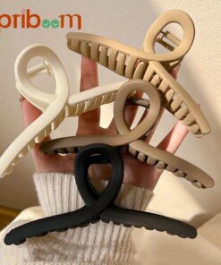 Large Women Hair Clip Cross Matte Hairpin Fashion French Elegant Hairgrips Large Hair Claw Clips Girls Korean Hair Accessories