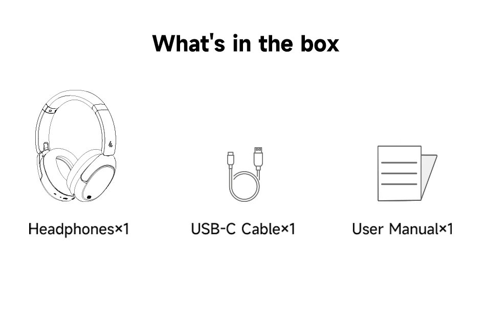 Edifier W830NB Wireless Headphones Bluetooth 5.4 Active Noise Cancelling Hi-Res Over-Ear Headset LDAC Foldable -45dB ANC 94H Edifier W830NB Wireless Headphones Bluetooth 5.4 Active Noise Cancelling Hi-Res Over-Ear Headset LDAC Foldable -45dB ANC 94H