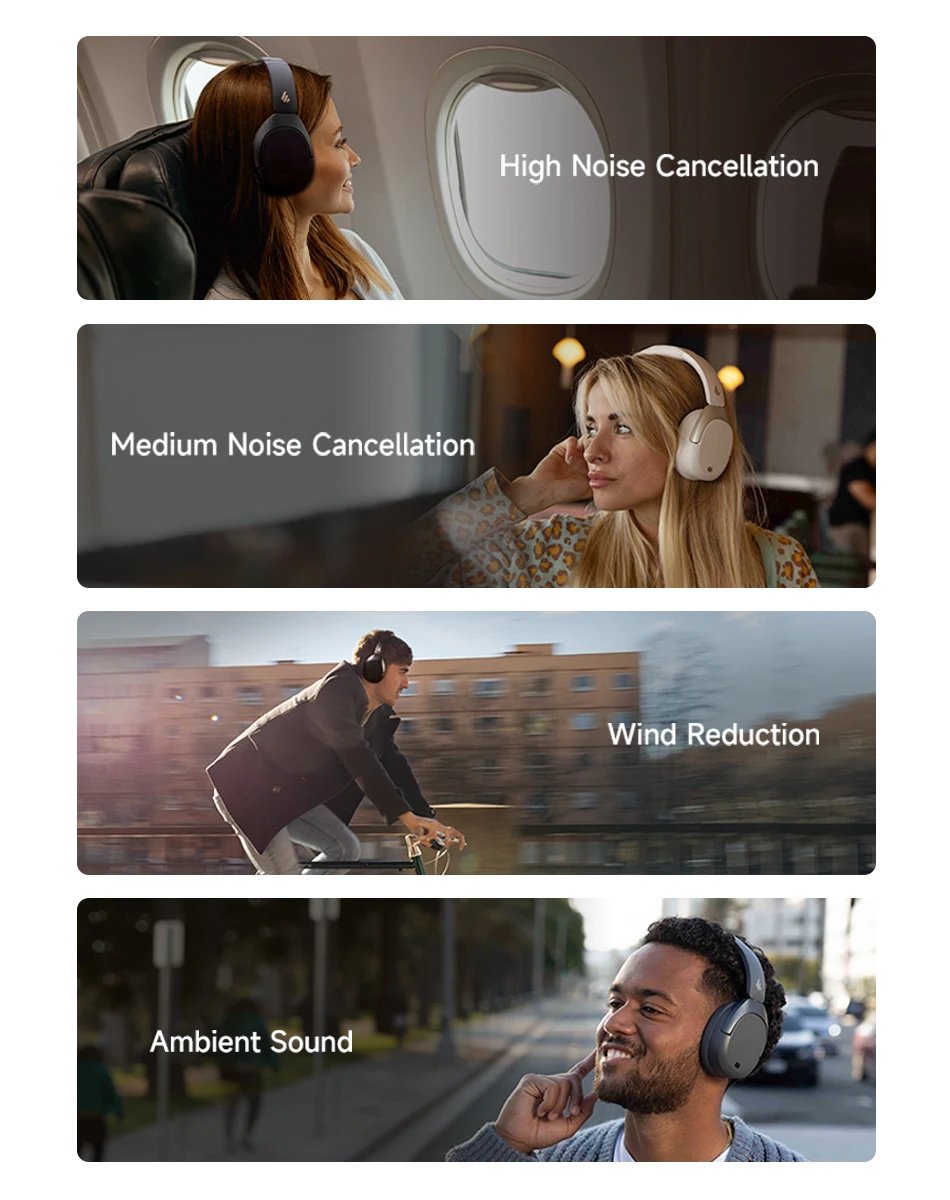 Edifier W830NB Wireless Headphones Bluetooth 5.4 Active Noise Cancelling Hi-Res Over-Ear Headset LDAC Foldable -45dB ANC 94H Edifier W830NB Wireless Headphones Bluetooth 5.4 Active Noise Cancelling Hi-Res Over-Ear Headset LDAC Foldable -45dB ANC 94H
