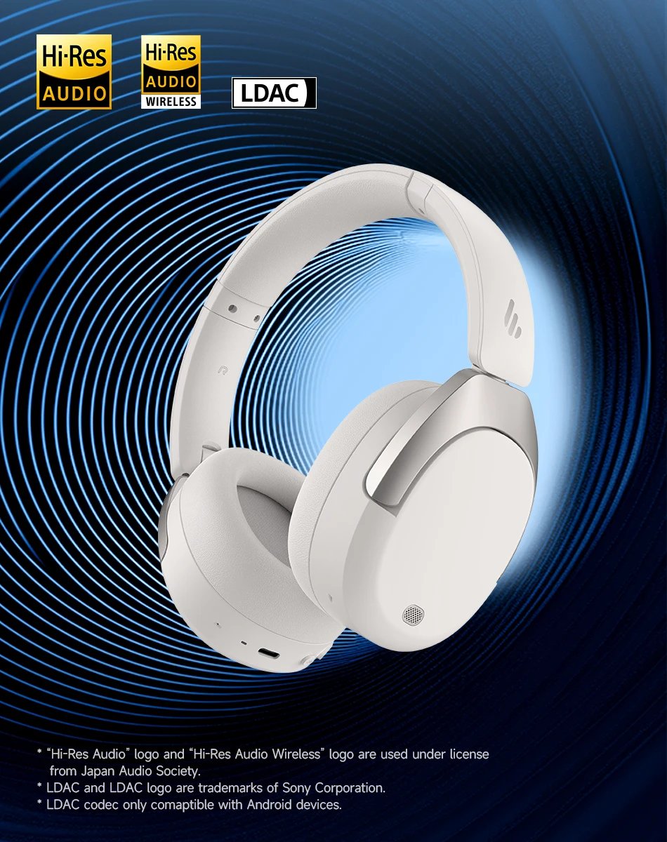 Edifier W830NB Wireless Headphones Bluetooth 5.4 Active Noise Cancelling Hi-Res Over-Ear Headset LDAC Foldable -45dB ANC 94H Edifier W830NB Wireless Headphones Bluetooth 5.4 Active Noise Cancelling Hi-Res Over-Ear Headset LDAC Foldable -45dB ANC 94H