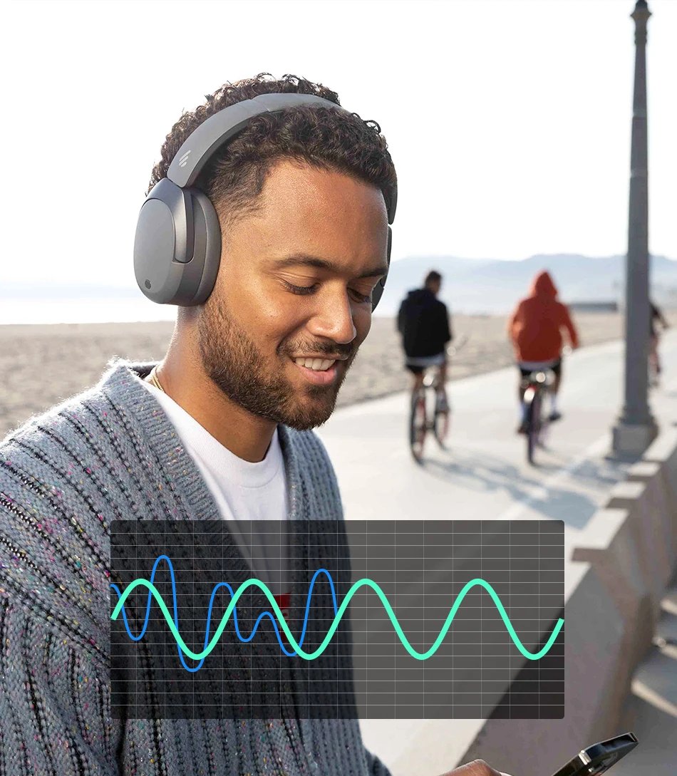 Edifier W830NB Wireless Headphones Bluetooth 5.4 Active Noise Cancelling Hi-Res Over-Ear Headset LDAC Foldable -45dB ANC 94H Edifier W830NB Wireless Headphones Bluetooth 5.4 Active Noise Cancelling Hi-Res Over-Ear Headset LDAC Foldable -45dB ANC 94H