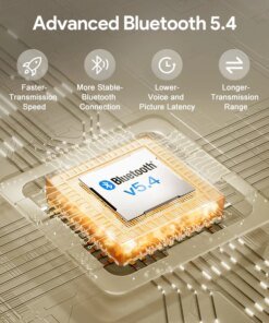 Alternative view of QCY H3 ANC Wireless Headphones Bluetooth 5.4 Hi-Res Audio Over Ear Headset 43dB Hybrid Active Noise Cancellation Earphones 60H