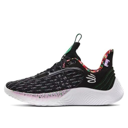 SESAME STREET/xUnder Armour Curry 9 Curry Flow 9 "Count it" shock-absorbing low top basketball shoes men's shoes black color