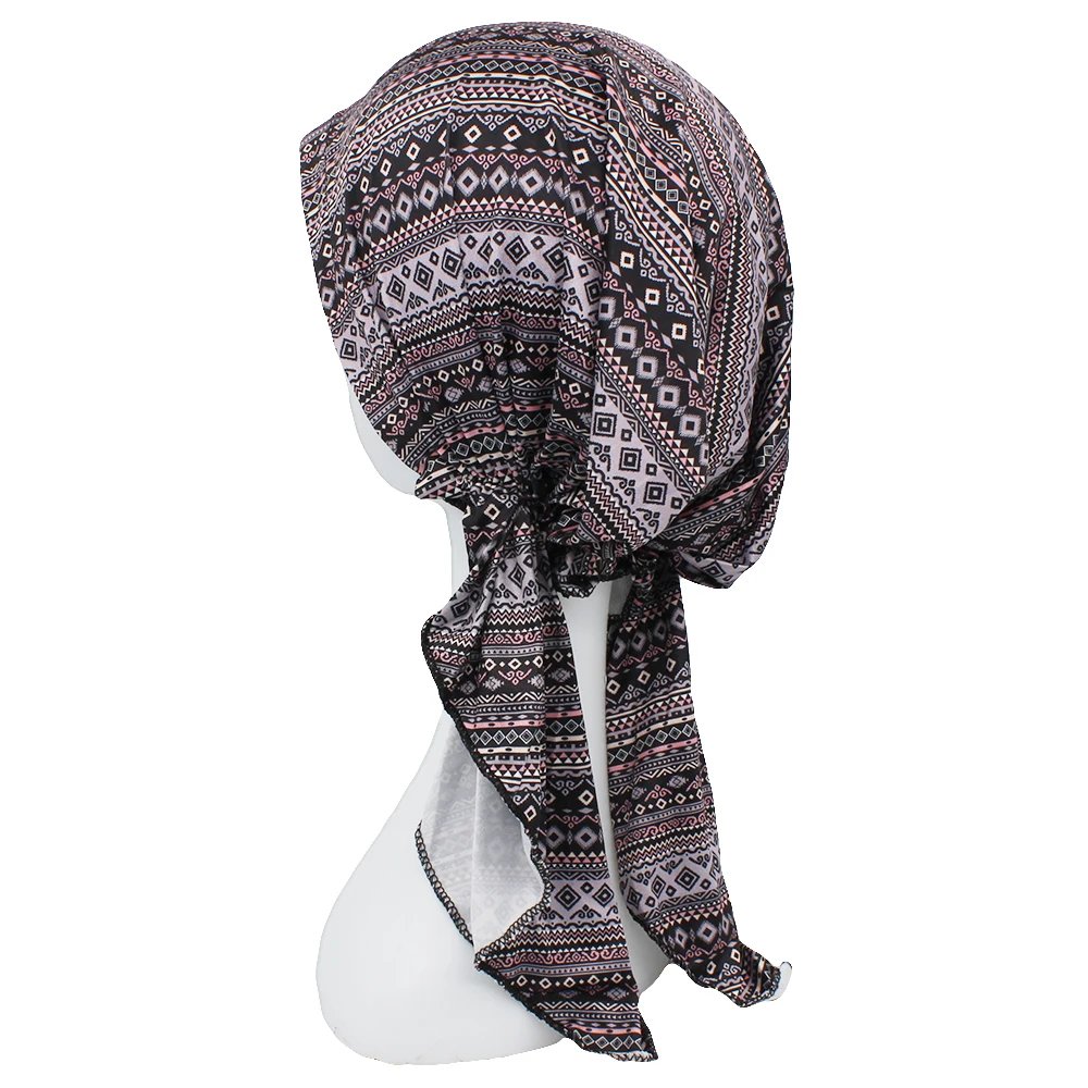 Chemo Skullies Beanie Girl Traditional Design Bandanas Women Turban Head Wrap For Hair Loss Cap Headwear Lady Rural Female HT229 Chemo Skullies Beanie Girl Traditional Design Bandanas Women Turban Head Wrap For Hair Loss Cap Headwear Lady Rural Female HT229