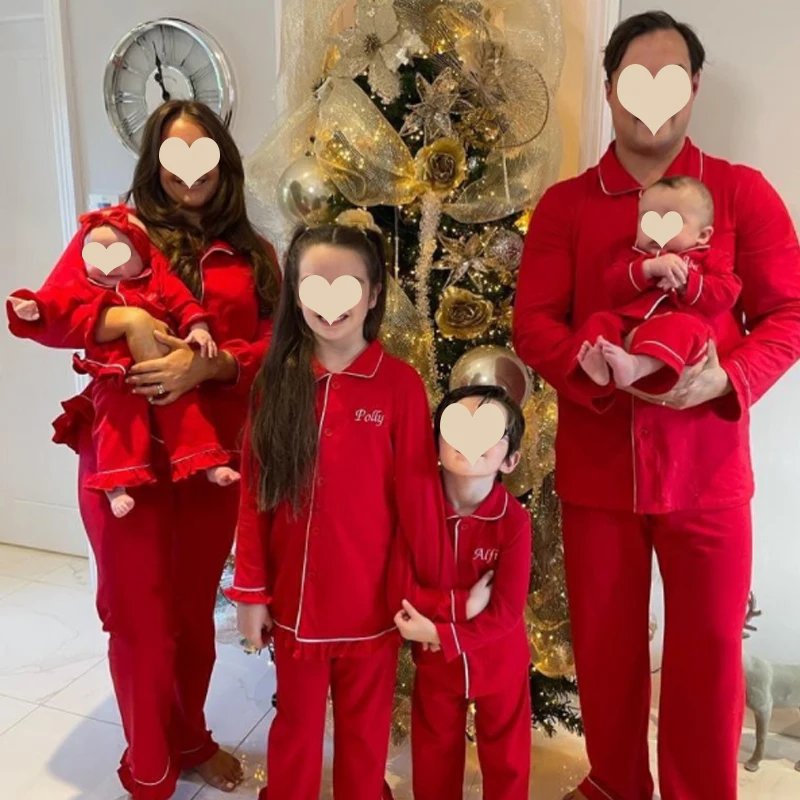 Christmas Cotton Carnival Mother Kids Ruffle Boys And Girl Baby Clothes Pajamas Sets Sibling Family Matching Pyjamas Sets Christmas Cotton Carnival Mother Kids Ruffle Boys And Girl Baby Clothes Pajamas Sets Sibling Family Matching Pyjamas Sets