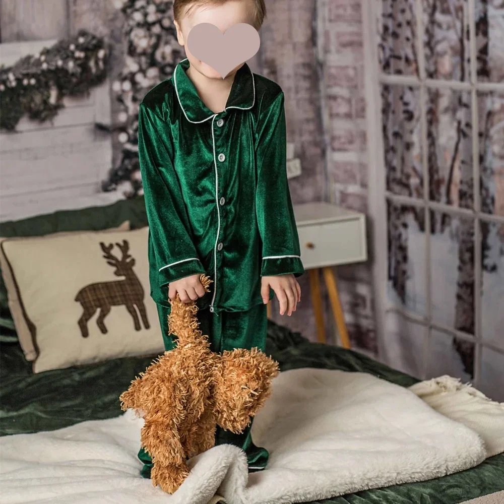 Christmas Cotton Carnival Mother Kids Ruffle Boys And Girl Baby Clothes Pajamas Sets Sibling Family Matching Pyjamas Sets