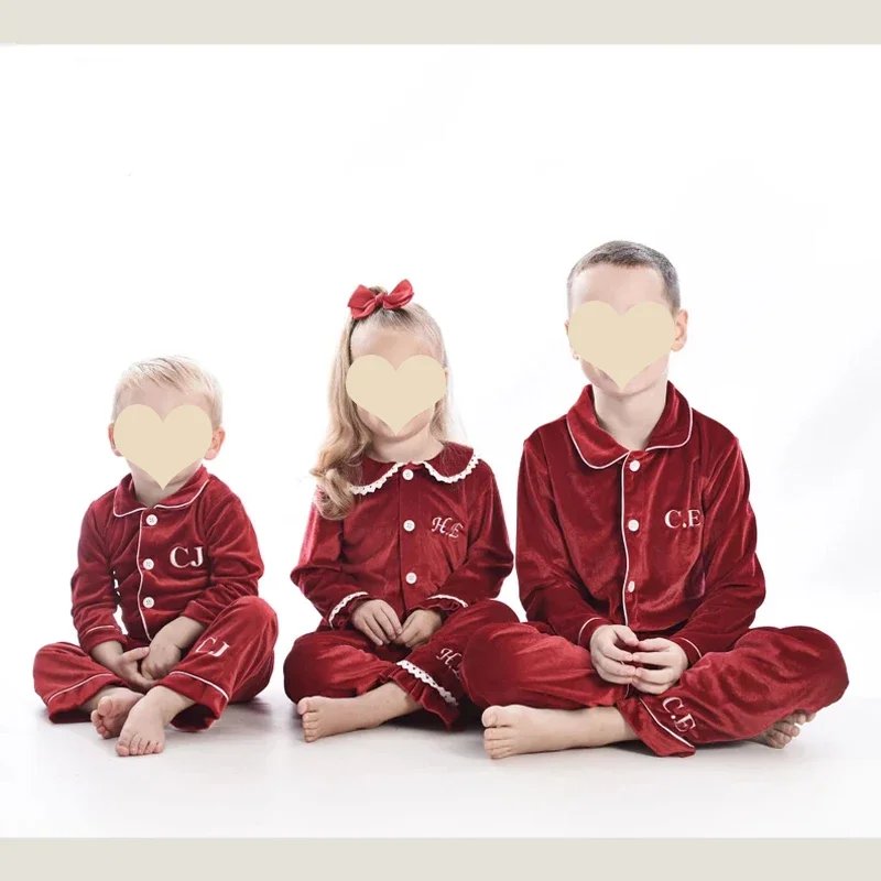 Christmas Cotton Carnival Mother Kids Ruffle Boys And Girl Baby Clothes Pajamas Sets Sibling Family Matching Pyjamas Sets