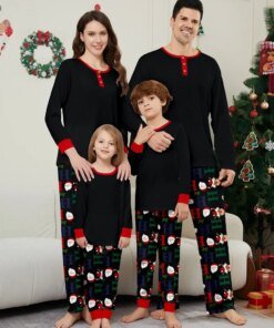 2025 Christmas Matching Family Pajamas Santa Cartoon Pjs Adult Child Clothing Outfit Set Baby Jumpsuit+Dog Clothes