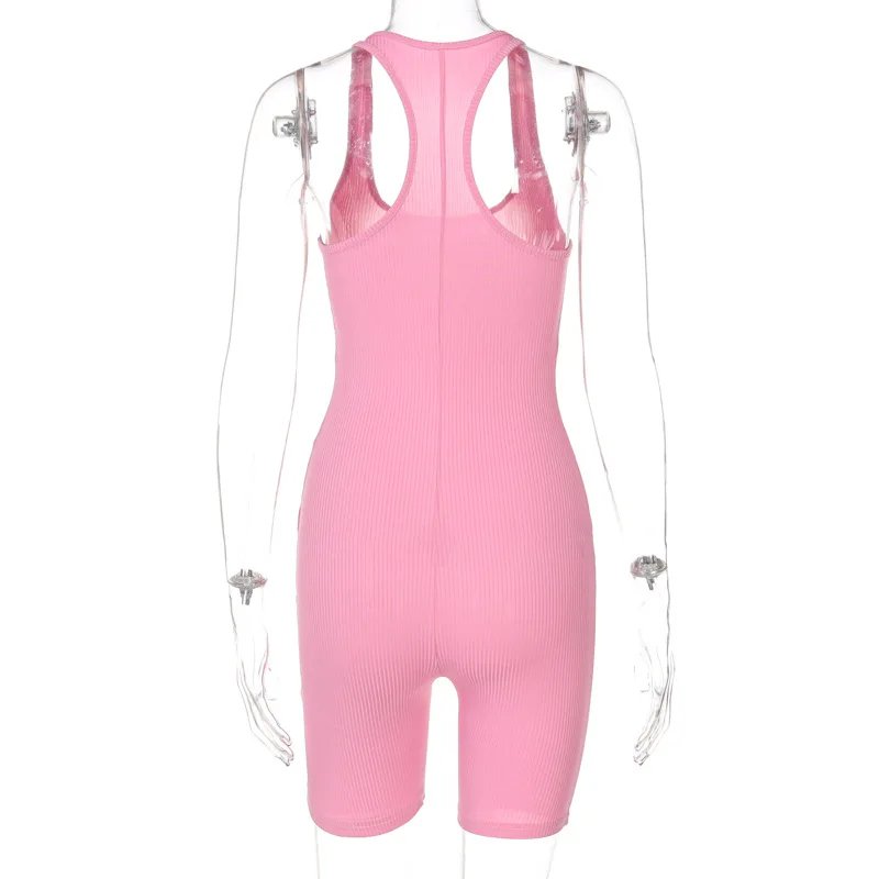 Summer Playsuit Basic Romper Solid Jumpsuit For Women Outfit Crop Top Skinny Shorts Bodycon Bodysuit Sports Casual Ropa De Mujer Summer Playsuit Basic Romper Solid Jumpsuit For Women Outfit Crop Top Skinny Shorts Bodycon Bodysuit Sports Casual Ropa De Mujer