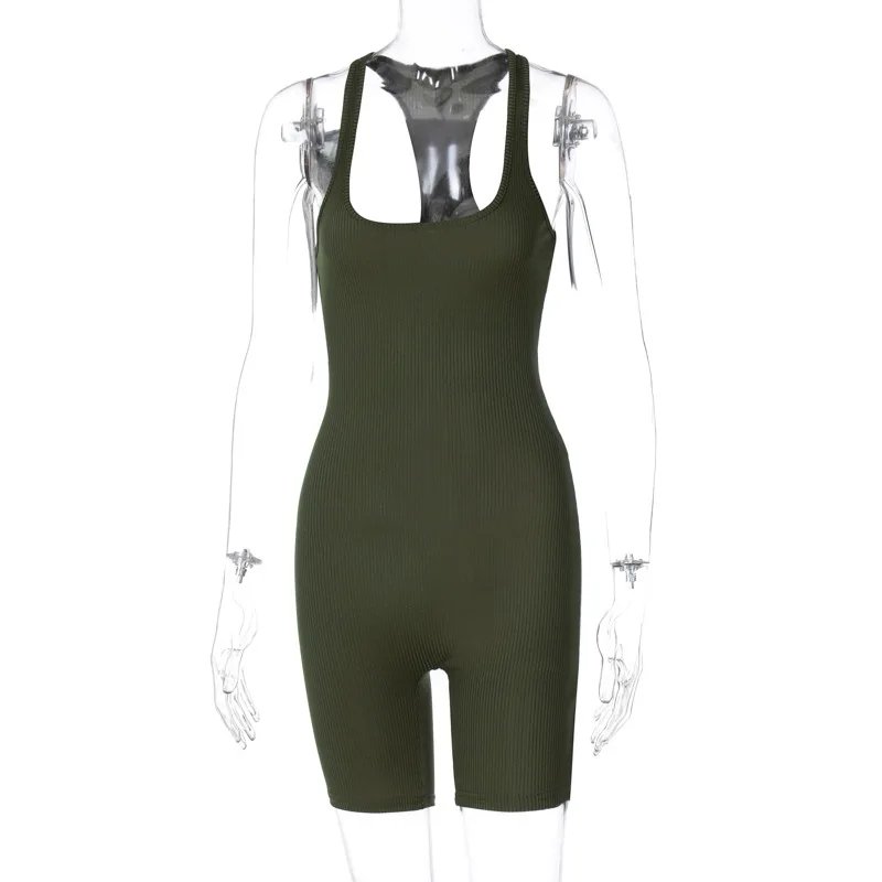 Summer Playsuit Basic Romper Solid Jumpsuit For Women Outfit Crop Top Skinny Shorts Bodycon Bodysuit Sports Casual Ropa De Mujer Summer Playsuit Basic Romper Solid Jumpsuit For Women Outfit Crop Top Skinny Shorts Bodycon Bodysuit Sports Casual Ropa De Mujer