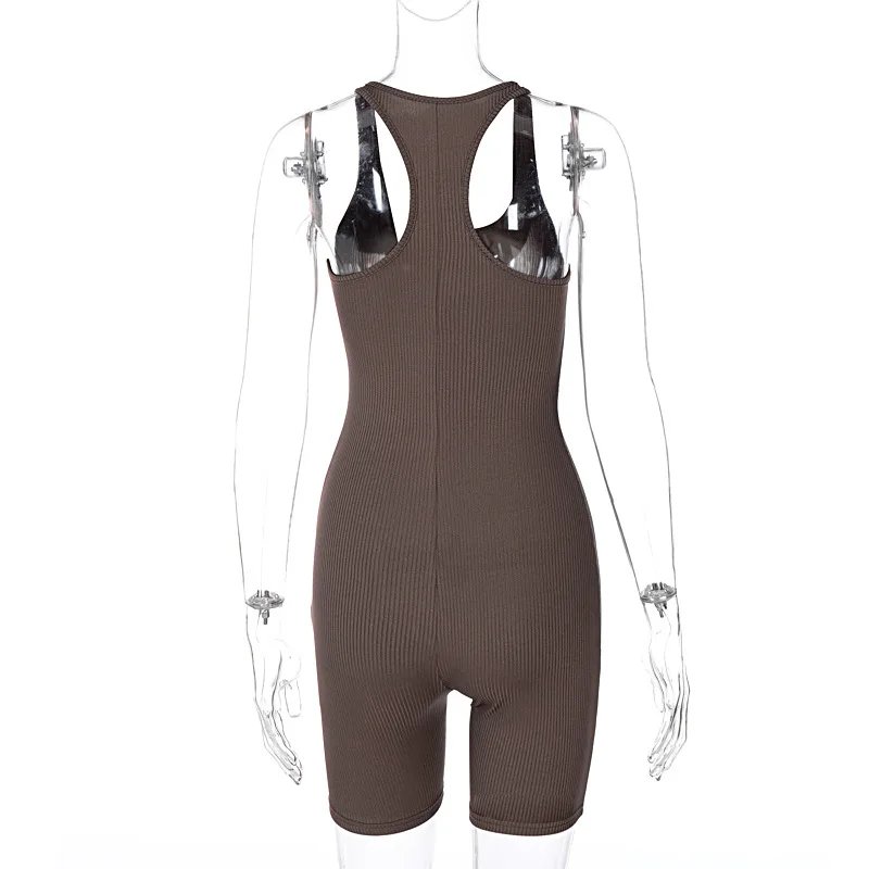 Summer Playsuit Basic Romper Solid Jumpsuit For Women Outfit Crop Top Skinny Shorts Bodycon Bodysuit Sports Casual Ropa De Mujer Summer Playsuit Basic Romper Solid Jumpsuit For Women Outfit Crop Top Skinny Shorts Bodycon Bodysuit Sports Casual Ropa De Mujer