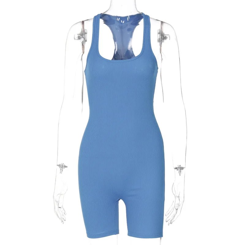 Summer Playsuit Basic Romper Solid Jumpsuit For Women Outfit Crop Top Skinny Shorts Bodycon Bodysuit Sports Casual Ropa De Mujer Summer Playsuit Basic Romper Solid Jumpsuit For Women Outfit Crop Top Skinny Shorts Bodycon Bodysuit Sports Casual Ropa De Mujer