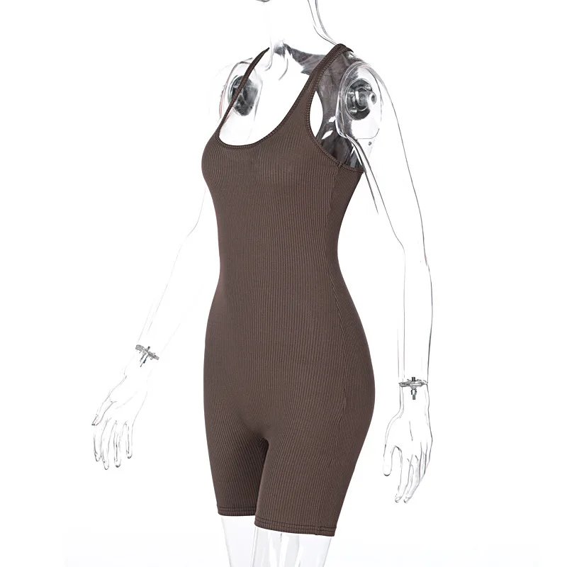 Summer Playsuit Basic Romper Solid Jumpsuit For Women Outfit Crop Top Skinny Shorts Bodycon Bodysuit Sports Casual Ropa De Mujer Summer Playsuit Basic Romper Solid Jumpsuit For Women Outfit Crop Top Skinny Shorts Bodycon Bodysuit Sports Casual Ropa De Mujer
