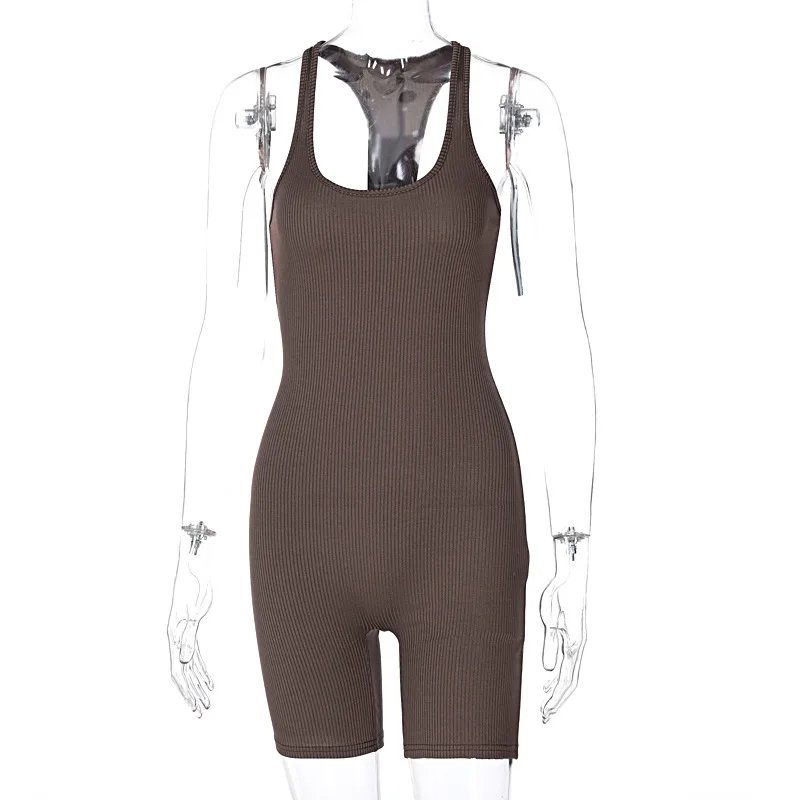 Summer Playsuit Basic Romper Solid Jumpsuit For Women Outfit Crop Top Skinny Shorts Bodycon Bodysuit Sports Casual Ropa De Mujer Summer Playsuit Basic Romper Solid Jumpsuit For Women Outfit Crop Top Skinny Shorts Bodycon Bodysuit Sports Casual Ropa De Mujer
