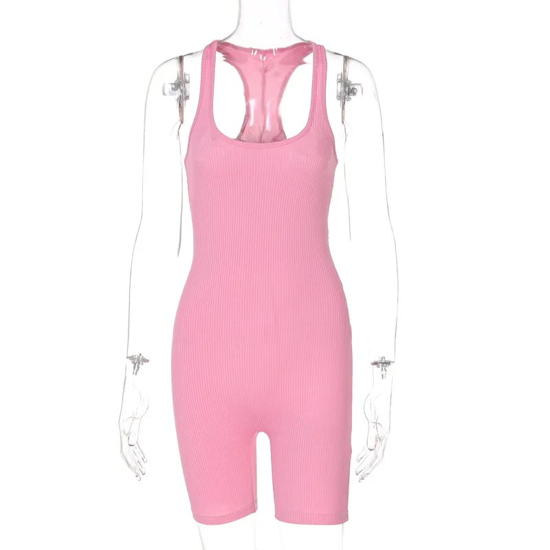 Summer Playsuit Basic Romper Solid Jumpsuit For Women Outfit Crop Top Skinny Shorts Bodycon Bodysuit Sports Casual Ropa De Mujer Summer Playsuit Basic Romper Solid Jumpsuit For Women Outfit Crop Top Skinny Shorts Bodycon Bodysuit Sports Casual Ropa De Mujer