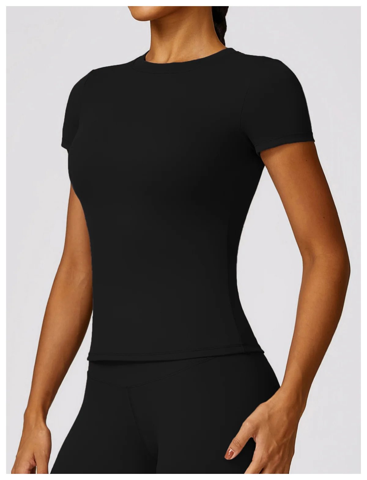 Yoga Shirts Women Top Quick Dry Running Tops Tights Push Up Workout Gym Clothes Female Short Sleeve Fitness Sports T-Shirts