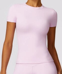 Yoga Shirts Women Top Quick Dry Running Tops Tights Push Up Workout Gym Clothes Female Short Sleeve Fitness Sports T-Shirts