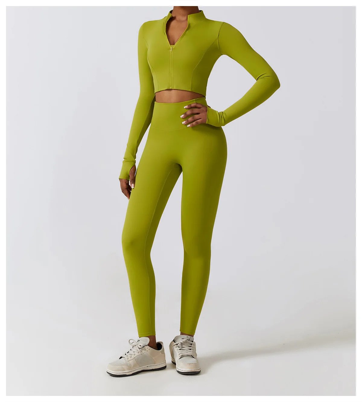 Women Jacket Slim Fit Yoga Long Sleeved Fitness Coat Yoga Crop Tops With Thumb Holes Gym Top Running Workout Push Up Yoga Shirts