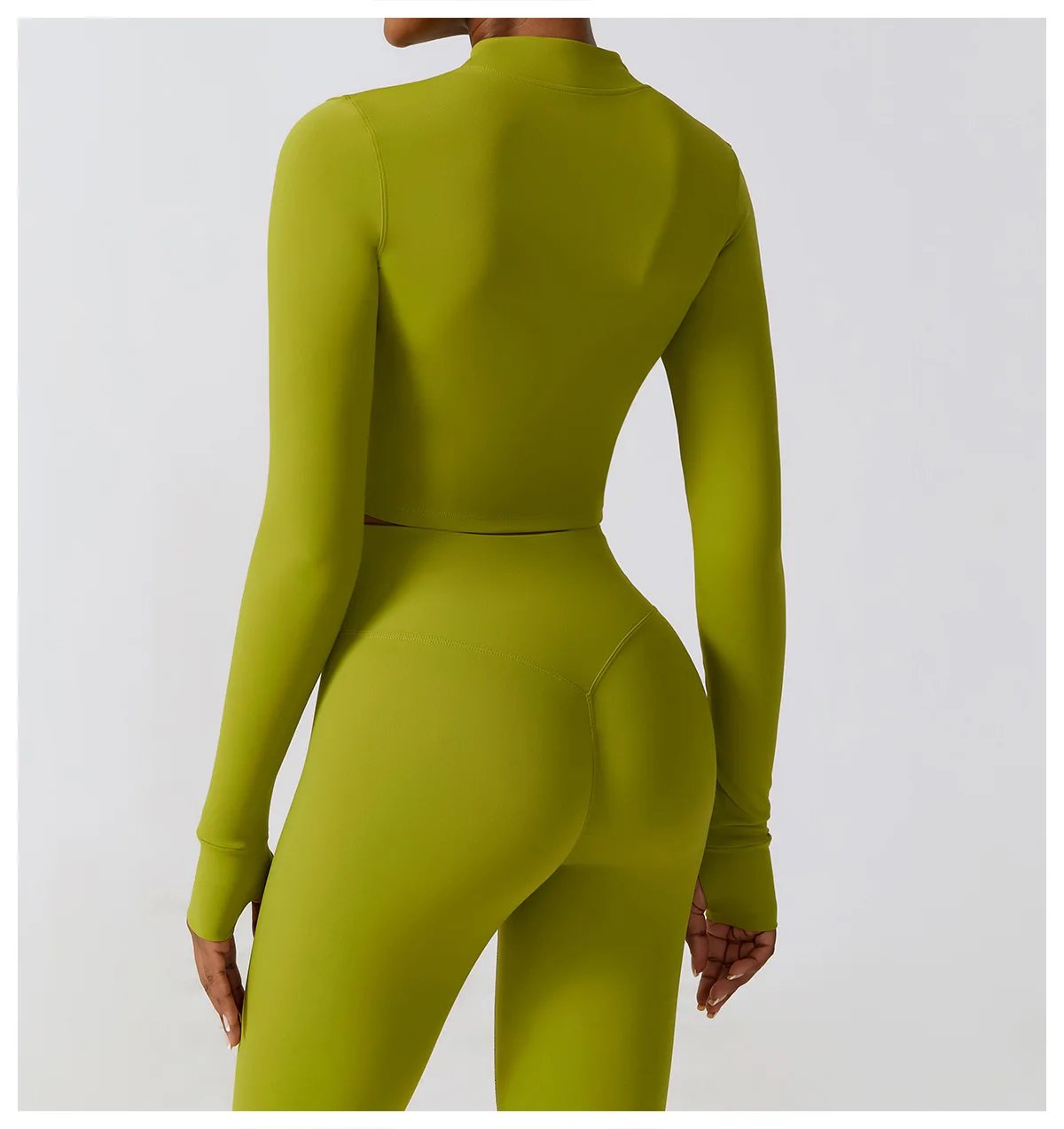 Women Jacket Slim Fit Yoga Long Sleeved Fitness Coat Yoga Crop Tops With Thumb Holes Gym Top Running Workout Push Up Yoga Shirts