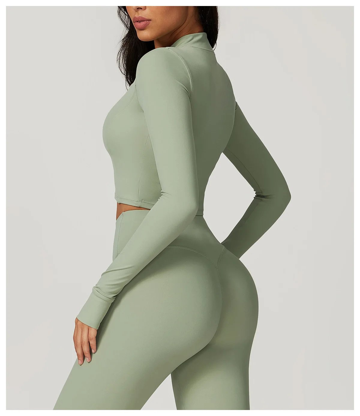 Women Jacket Slim Fit Yoga Long Sleeved Fitness Coat Yoga Crop Tops With Thumb Holes Gym Top Running Workout Push Up Yoga Shirts