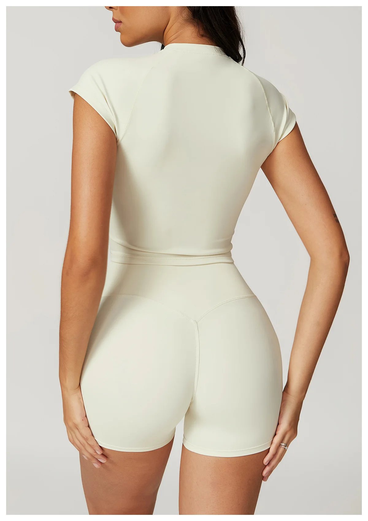 Women's 2PCS Gym Yoga Suit Tight Fitting Sports Set Workout Breathable T Shirts Bra Short Sleeve Crop Top Bell-bottoms Leggings