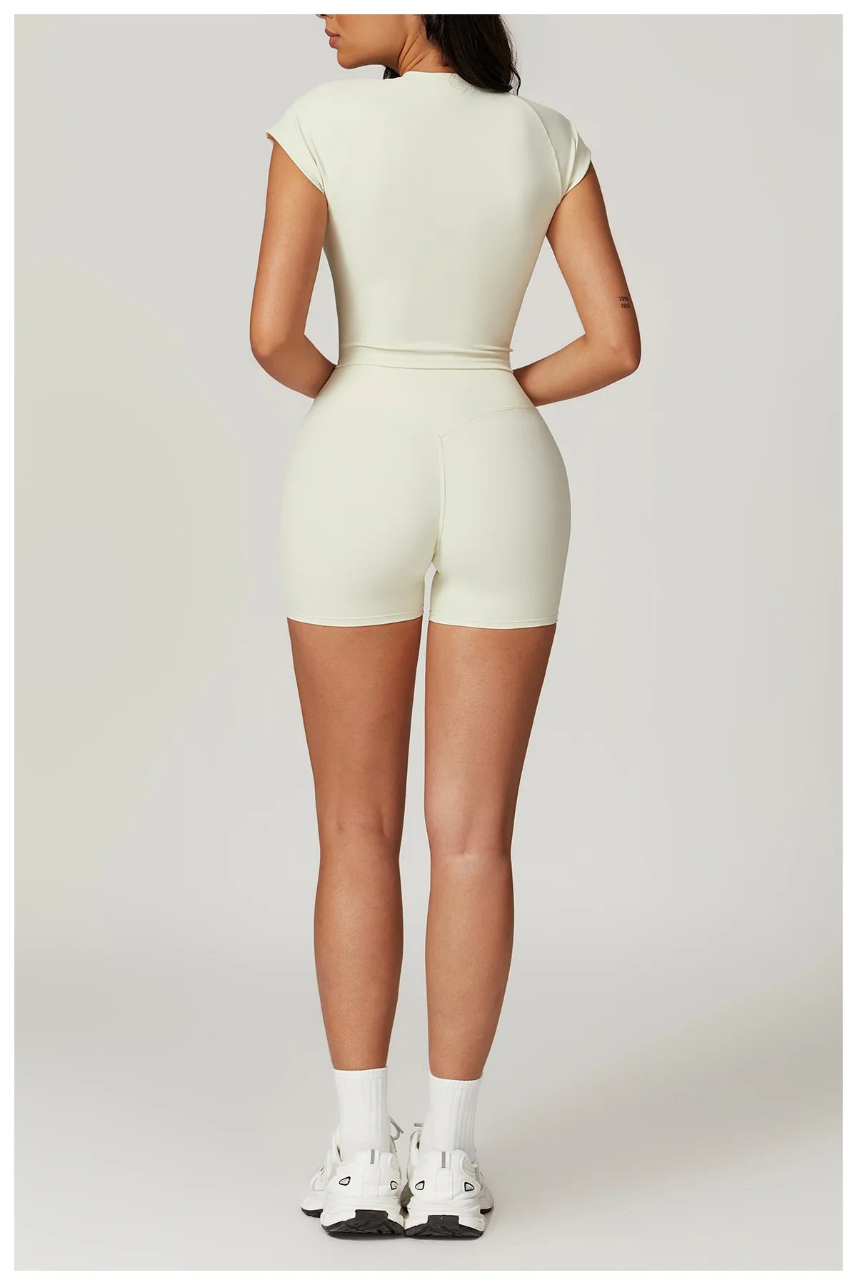 Women's 2PCS Gym Yoga Suit Tight Fitting Sports Set Workout Breathable T Shirts Bra Short Sleeve Crop Top Bell-bottoms Leggings