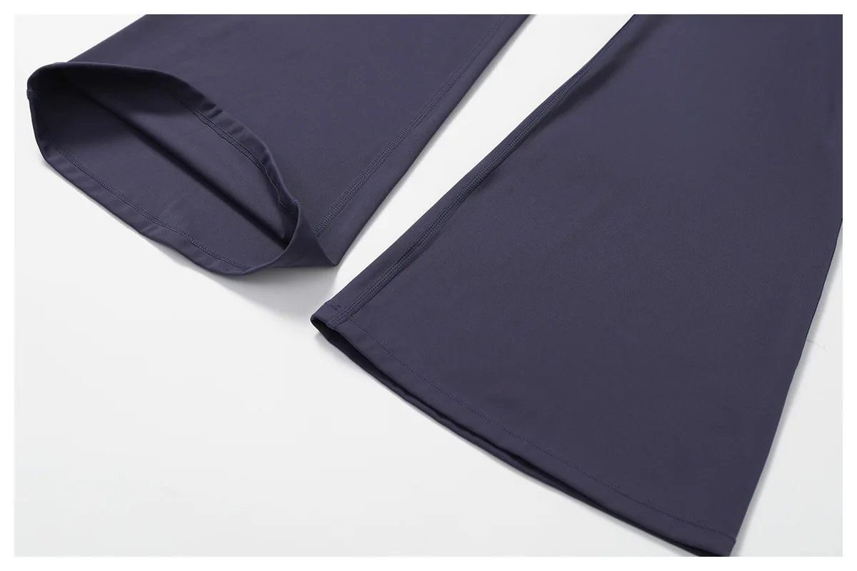 Women's 2PCS Gym Yoga Suit Tight Fitting Sports Set Workout Breathable T Shirts Bra Short Sleeve Crop Top Bell-bottoms Leggings