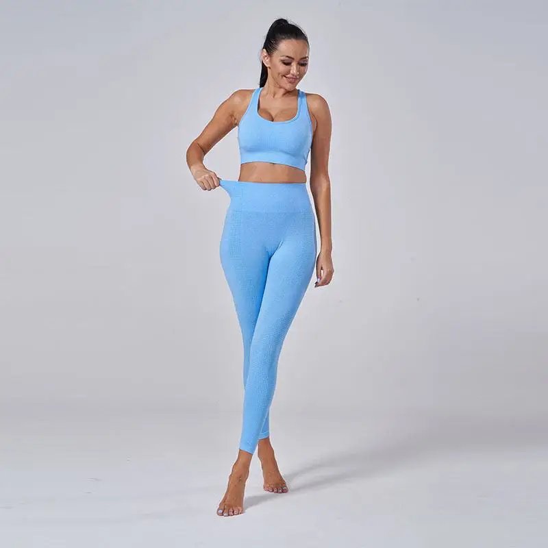 Seamless Yoga Set Women Sports Bra High Waist Push Up Leggings Long Sleeve Crop Top Gym Suits Workout Sportswear Fitness Outfit