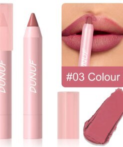 DUNUF Lipstick Pencil Waterproof Sexy Red Nude Purple Matte Tint Lipstick Lasting Lip liner Pen Longlasting Makeup Cosmetic