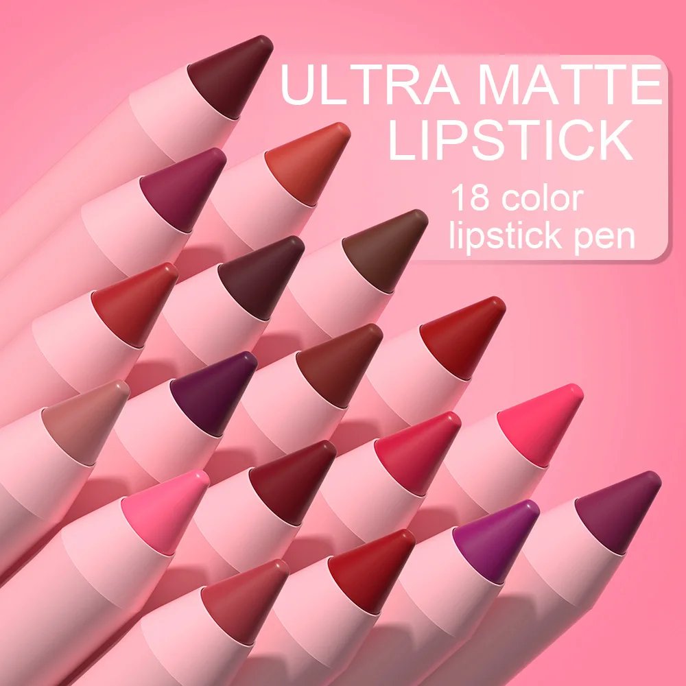 DUNUF Lipstick Pencil Waterproof Sexy Red Nude Purple Matte Tint Lipstick Lasting Lip liner Pen Longlasting Makeup Cosmetic DUNUF Lipstick Pencil Waterproof Sexy Red Nude Purple Matte Tint Lipstick Lasting Lip liner Pen Longlasting Makeup Cosmetic