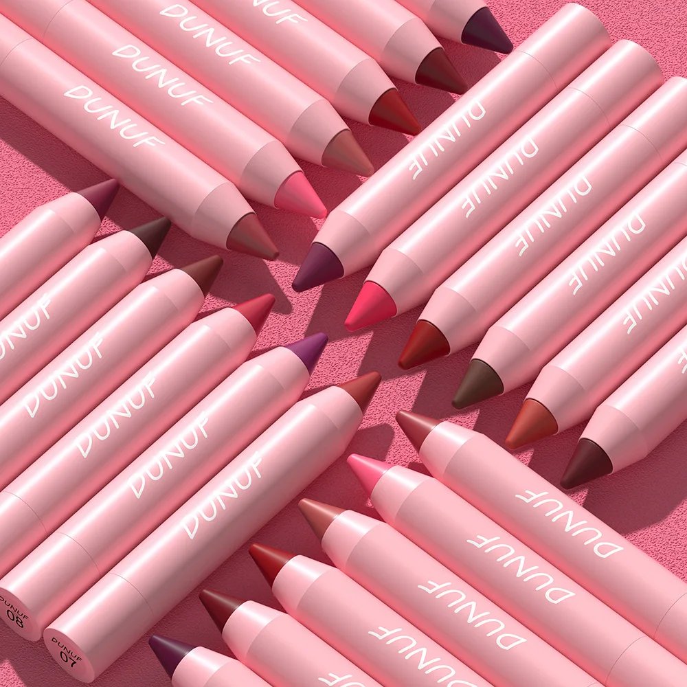DUNUF Lipstick Pencil Waterproof Sexy Red Nude Purple Matte Tint Lipstick Lasting Lip liner Pen Longlasting Makeup Cosmetic DUNUF Lipstick Pencil Waterproof Sexy Red Nude Purple Matte Tint Lipstick Lasting Lip liner Pen Longlasting Makeup Cosmetic