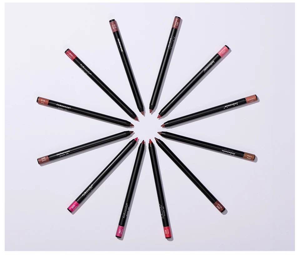 Lot Lip Pencils Set Pencil Lipstick Eyeliner Long Lasting Lip Liner Dark Brown Cosmetics Specific Lips Original Makeup Lipliner