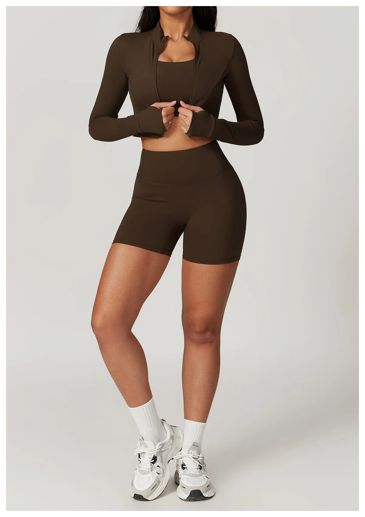 Yoga Set 3Pcs Sports Set Women Workout Suit Quick-Drying Yoga Clothes Gym Jackets Sportswear Female Running Jackets Set Women