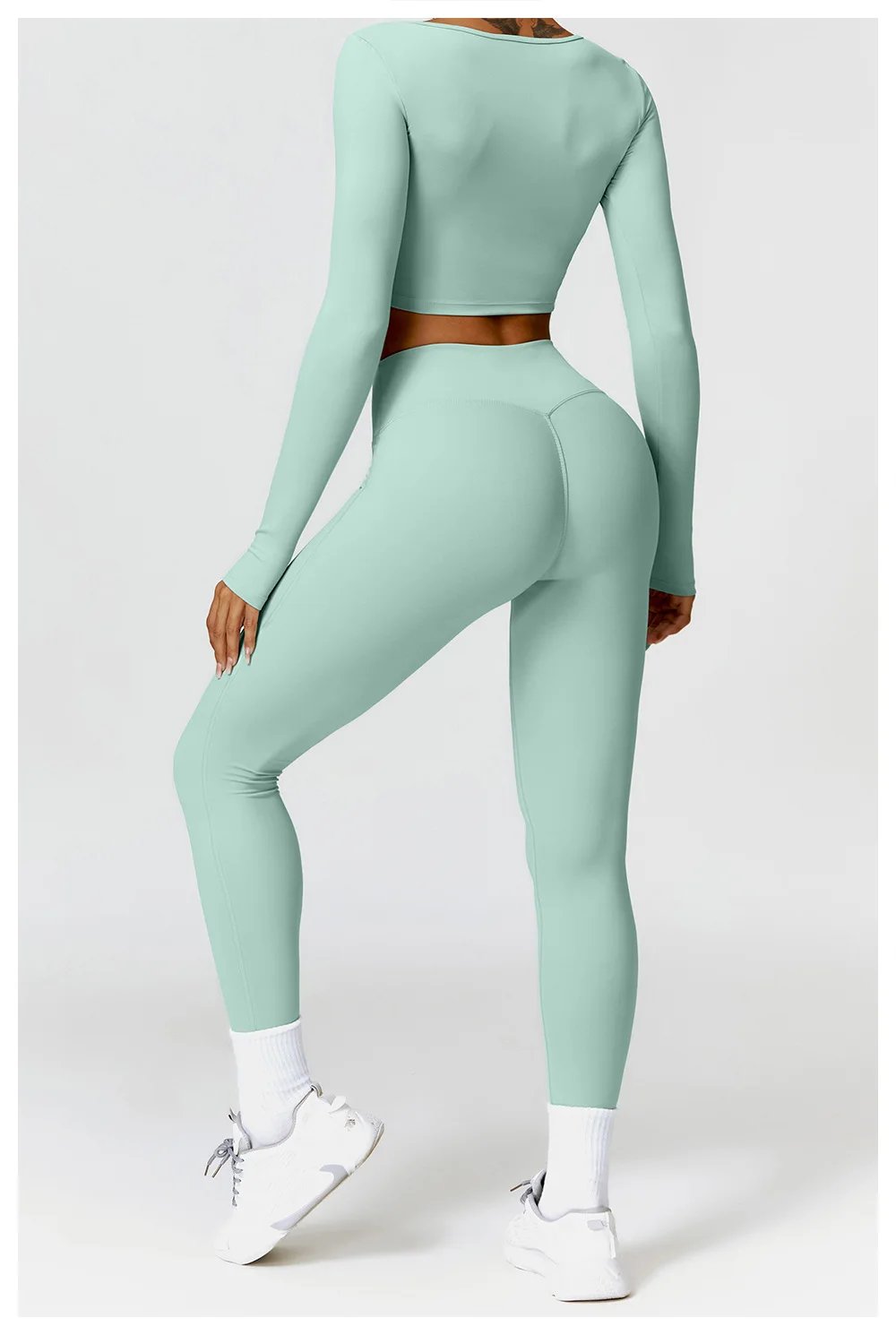 3PCS Seamless Sports Set Women Flared Pants Workout Suit Seamless Yoga Clothing Gym Bra Sportswear Female Running Jackets Set 