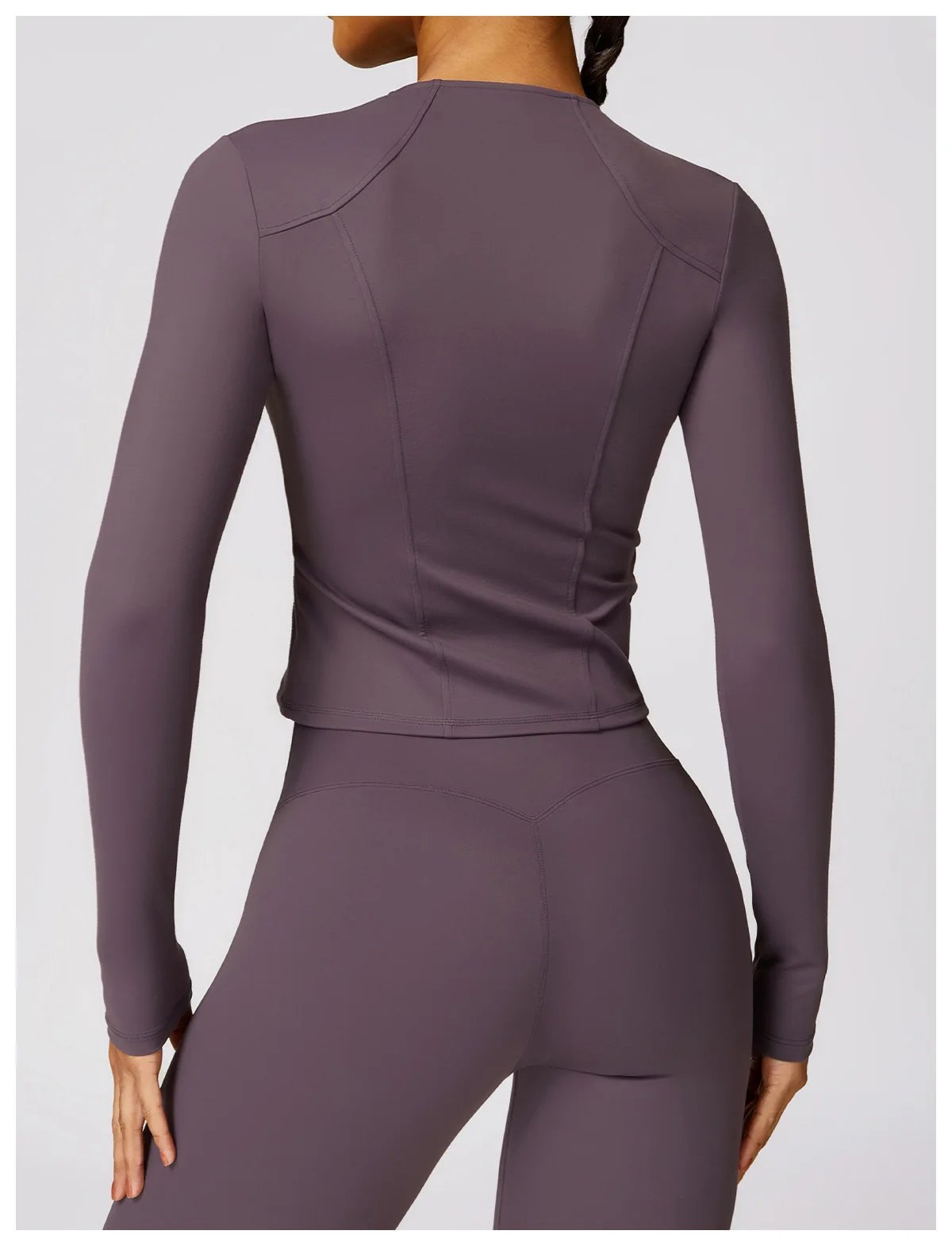 Yoga Set 2 Pieces Women Tracksuits Workout Sportswear Gym Clothing Fitness Long Sleeve Crop Top High Waist Leggings Sports Suits