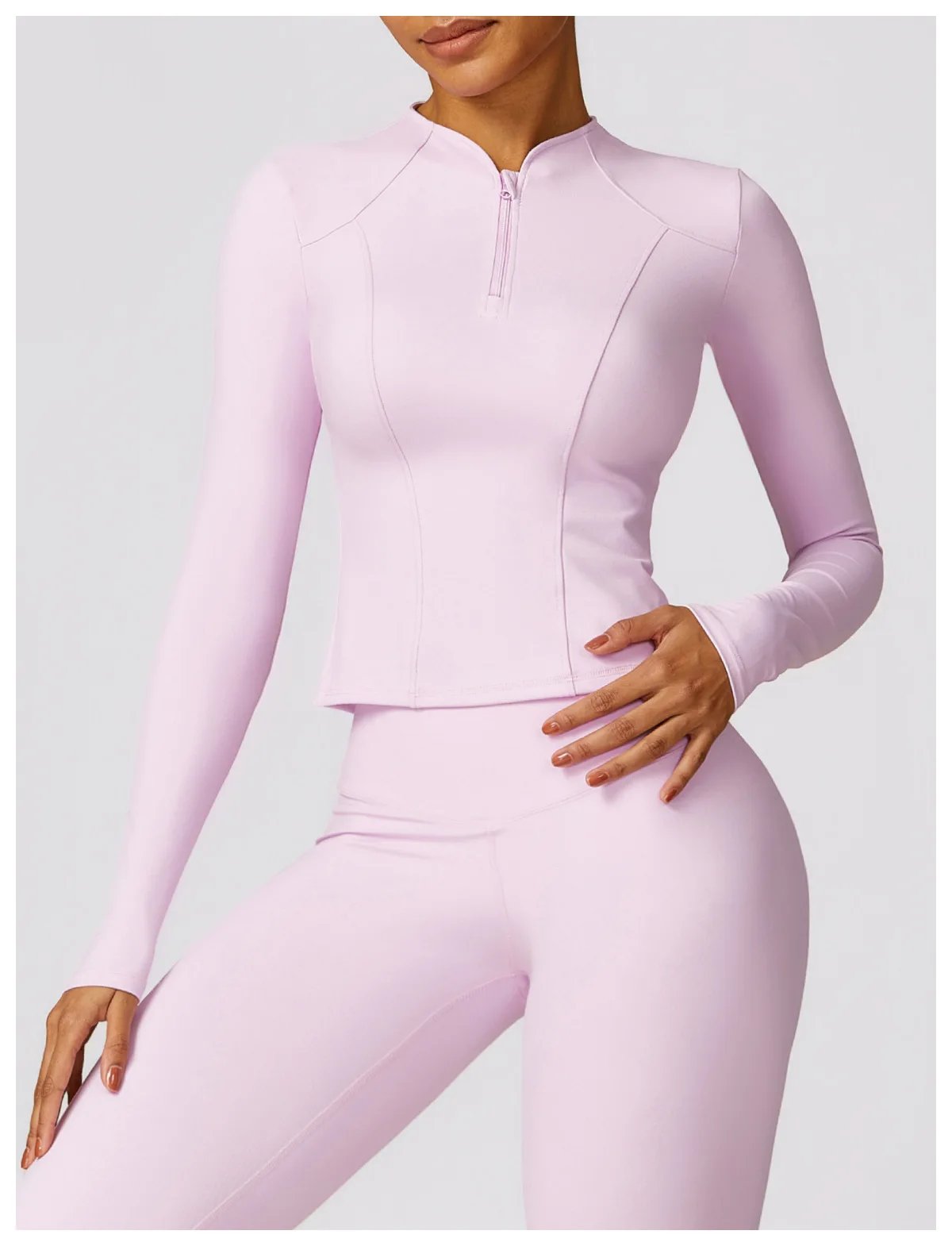 Yoga Set 2 Pieces Women Tracksuits Workout Sportswear Gym Clothing Fitness Long Sleeve Crop Top High Waist Leggings Sports Suits