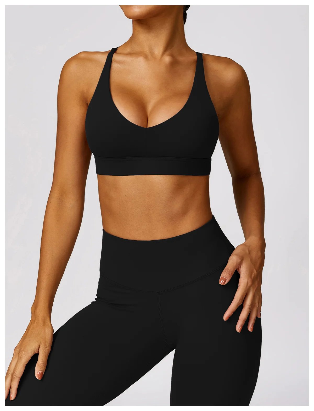Yoga Set 2 Pieces Women Tracksuits Workout Sportswear Gym Clothing Fitness Long Sleeve Crop Top High Waist Leggings Sports Suits