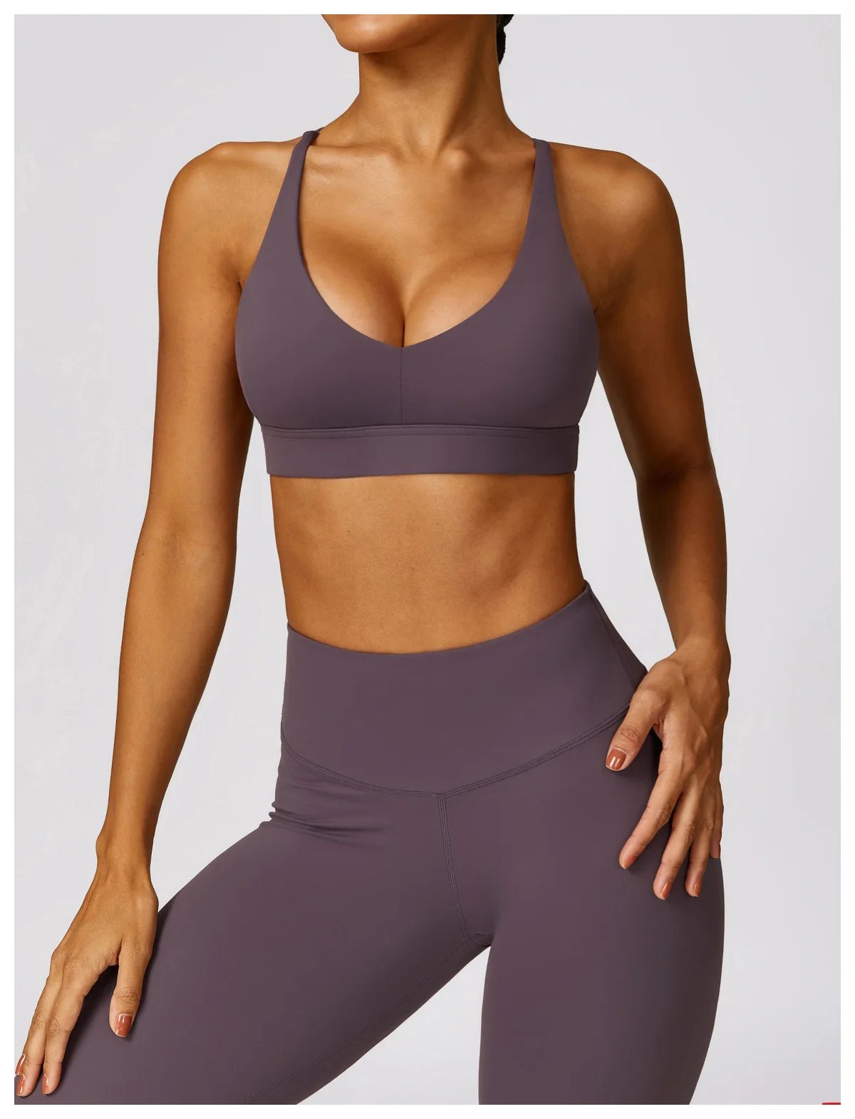 Yoga Set 2 Pieces Women Tracksuits Workout Sportswear Gym Clothing Fitness Long Sleeve Crop Top High Waist Leggings Sports Suits