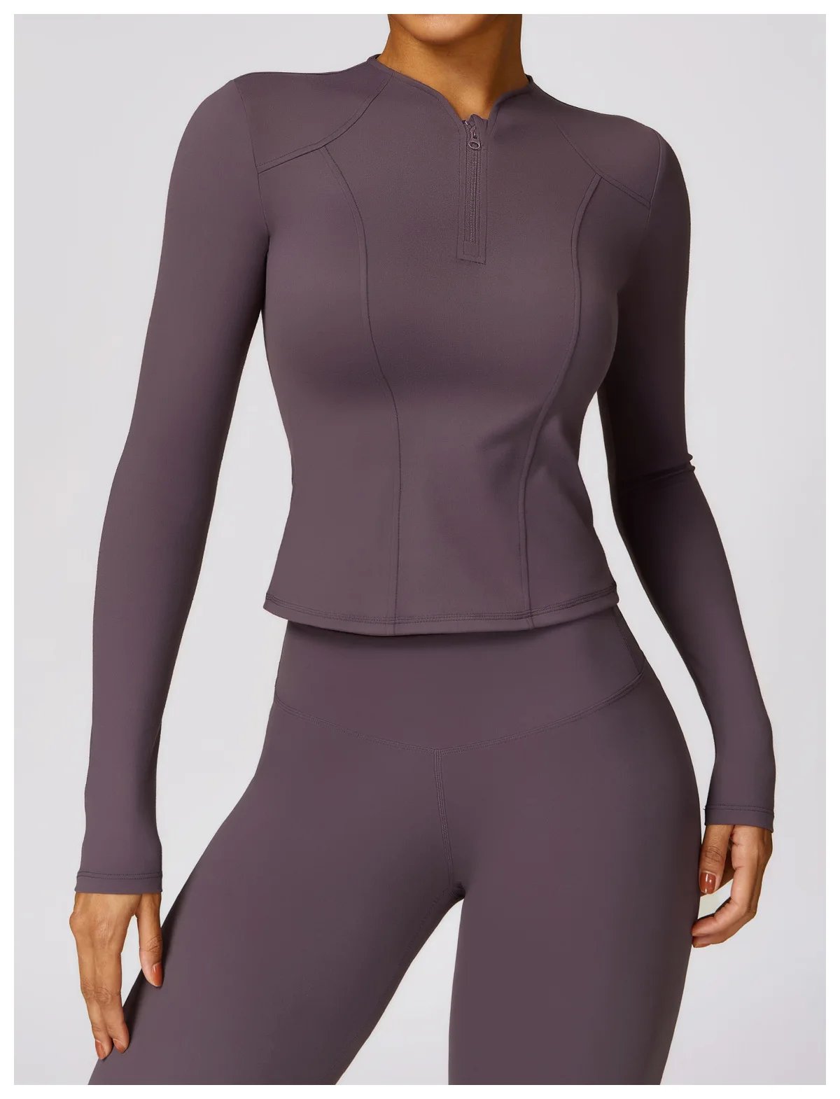 Yoga Set 2 Pieces Women Tracksuits Workout Sportswear Gym Clothing Fitness Long Sleeve Crop Top High Waist Leggings Sports Suits